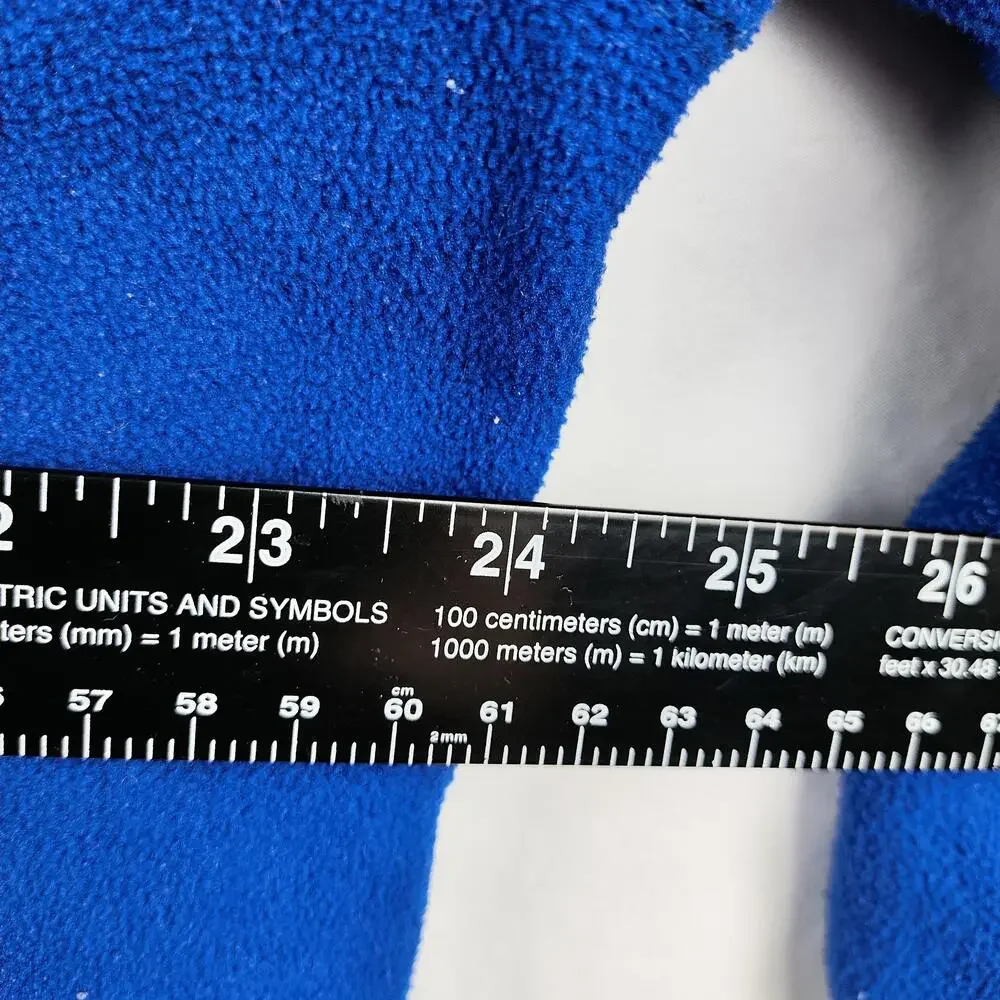 Columbia Hoodie Mens XL Blue Fleece Pullover Kangaroo Pocket Zip Chest Logo